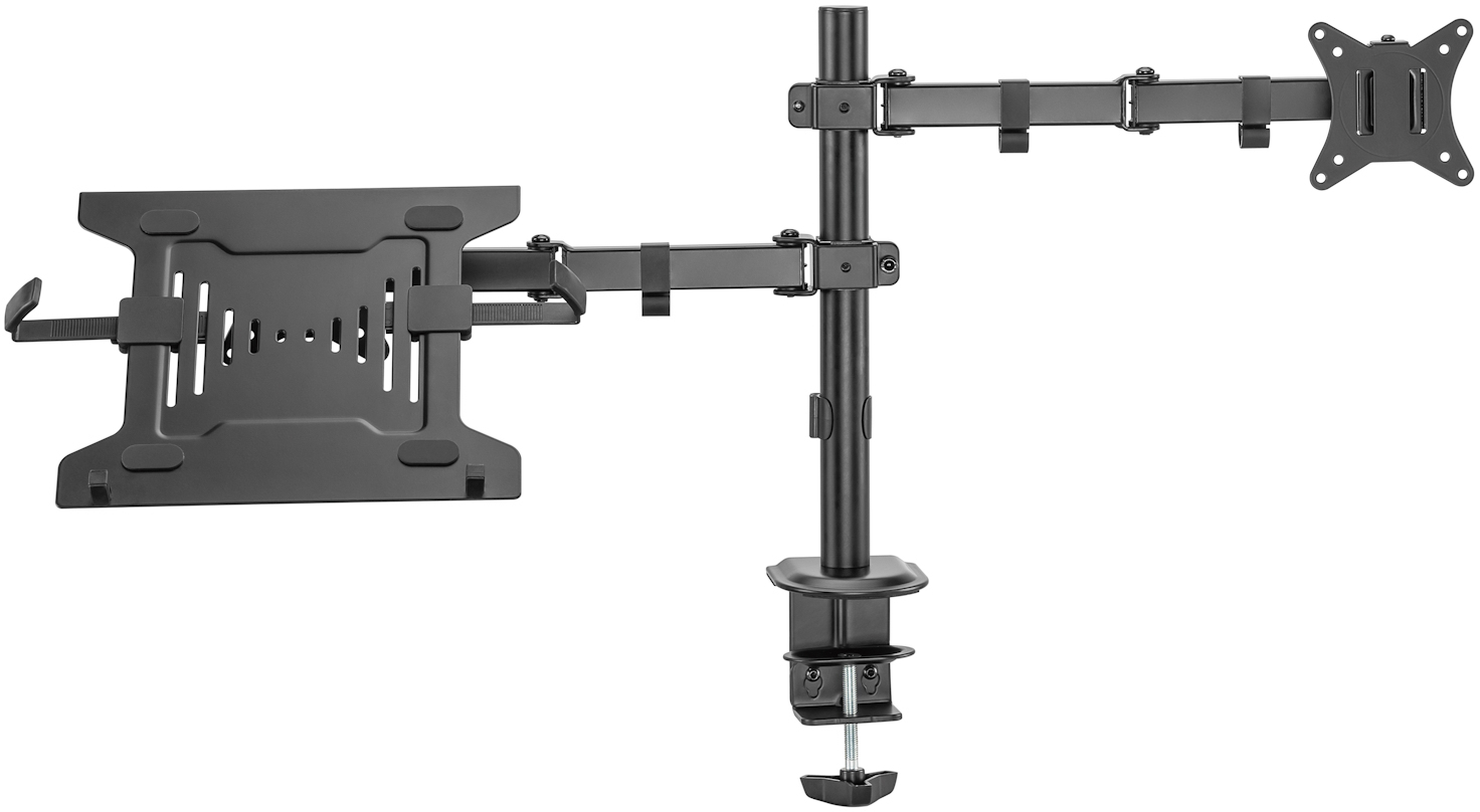 Ewent - Soporte de Monitor + Portátil Ewent EW1519 Desk Mounting 13" - 32" Articulado Negro