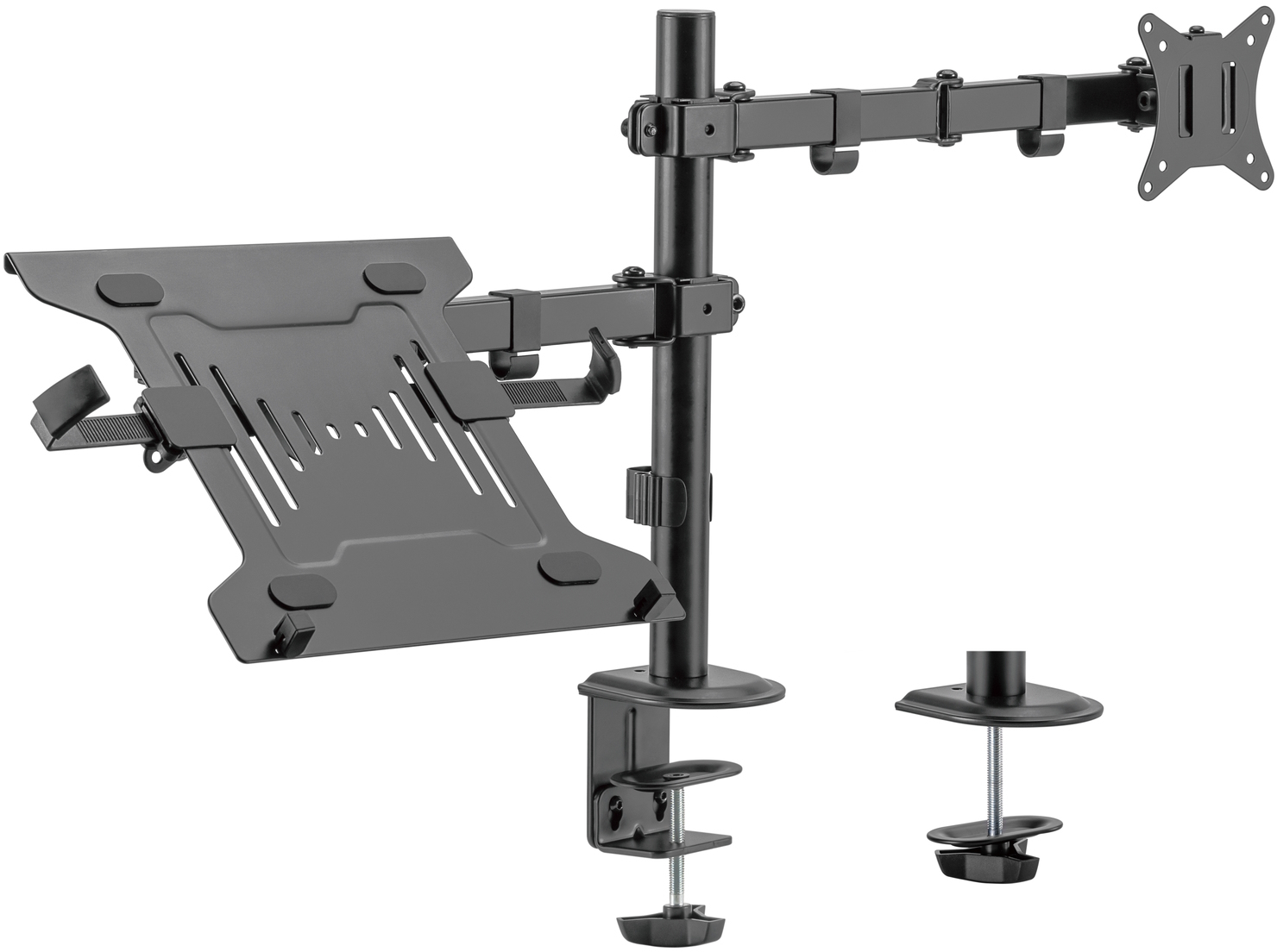 Ewent - Soporte de Monitor + Portátil Ewent EW1519 Desk Mounting 13" - 32" Articulado Negro