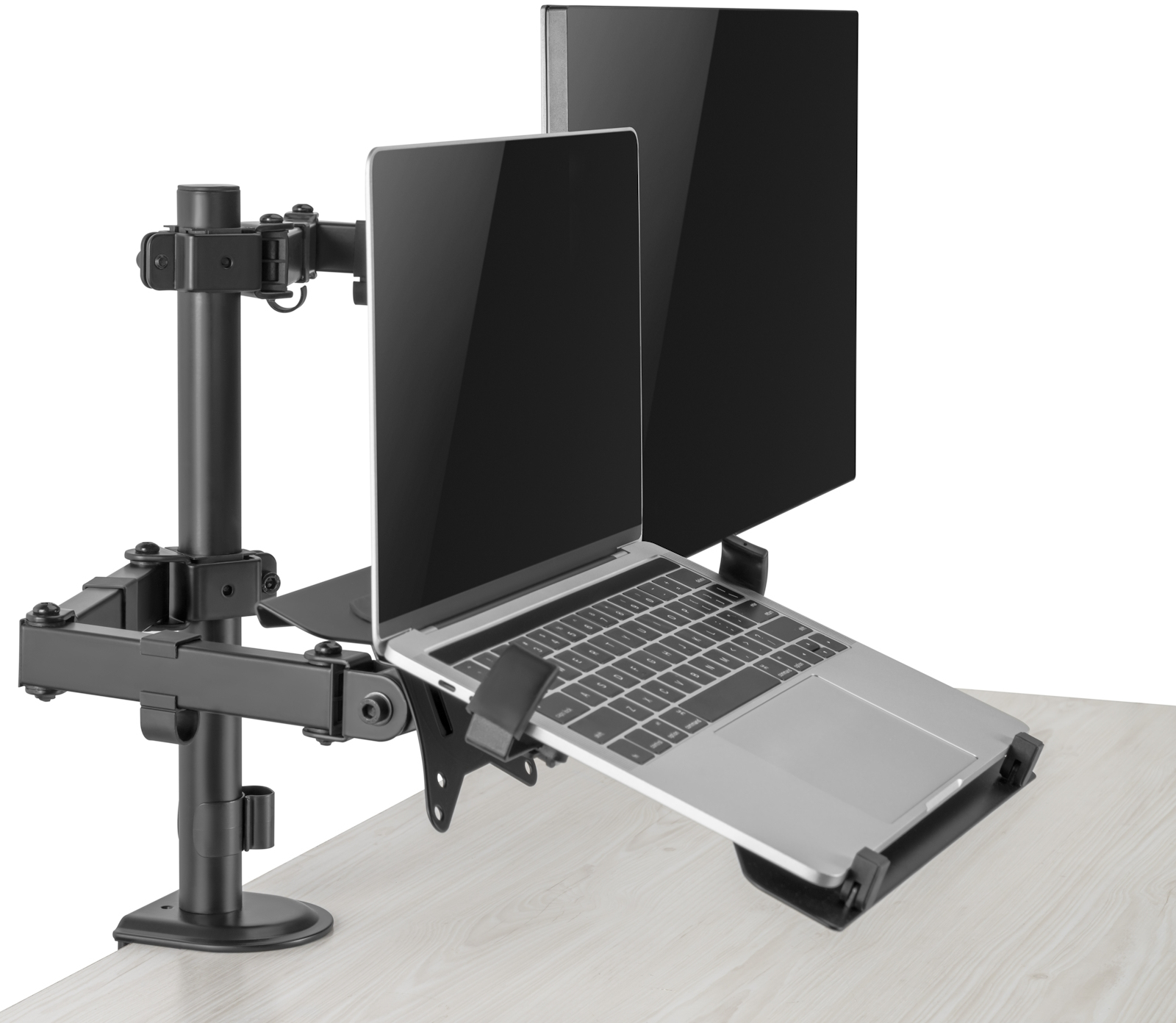 Ewent - Soporte de Monitor + Portátil Ewent EW1519 Desk Mounting 13" - 32" Articulado Negro