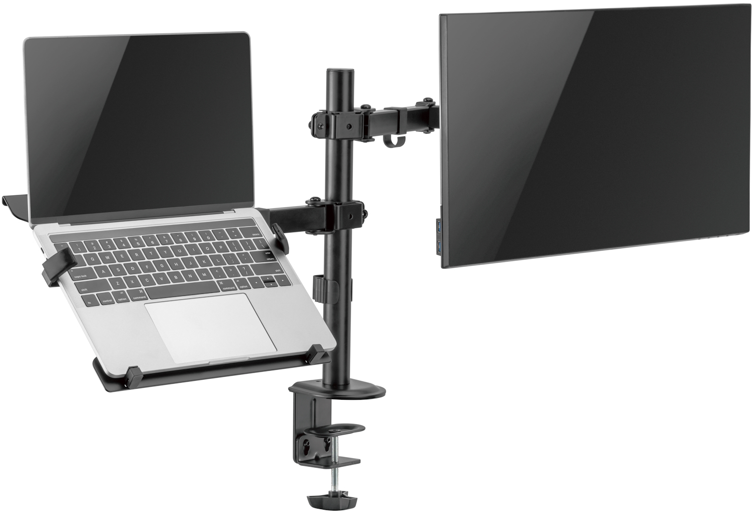 Ewent - Soporte de Monitor + Portátil Ewent EW1519 Desk Mounting 13" - 32" Articulado Negro