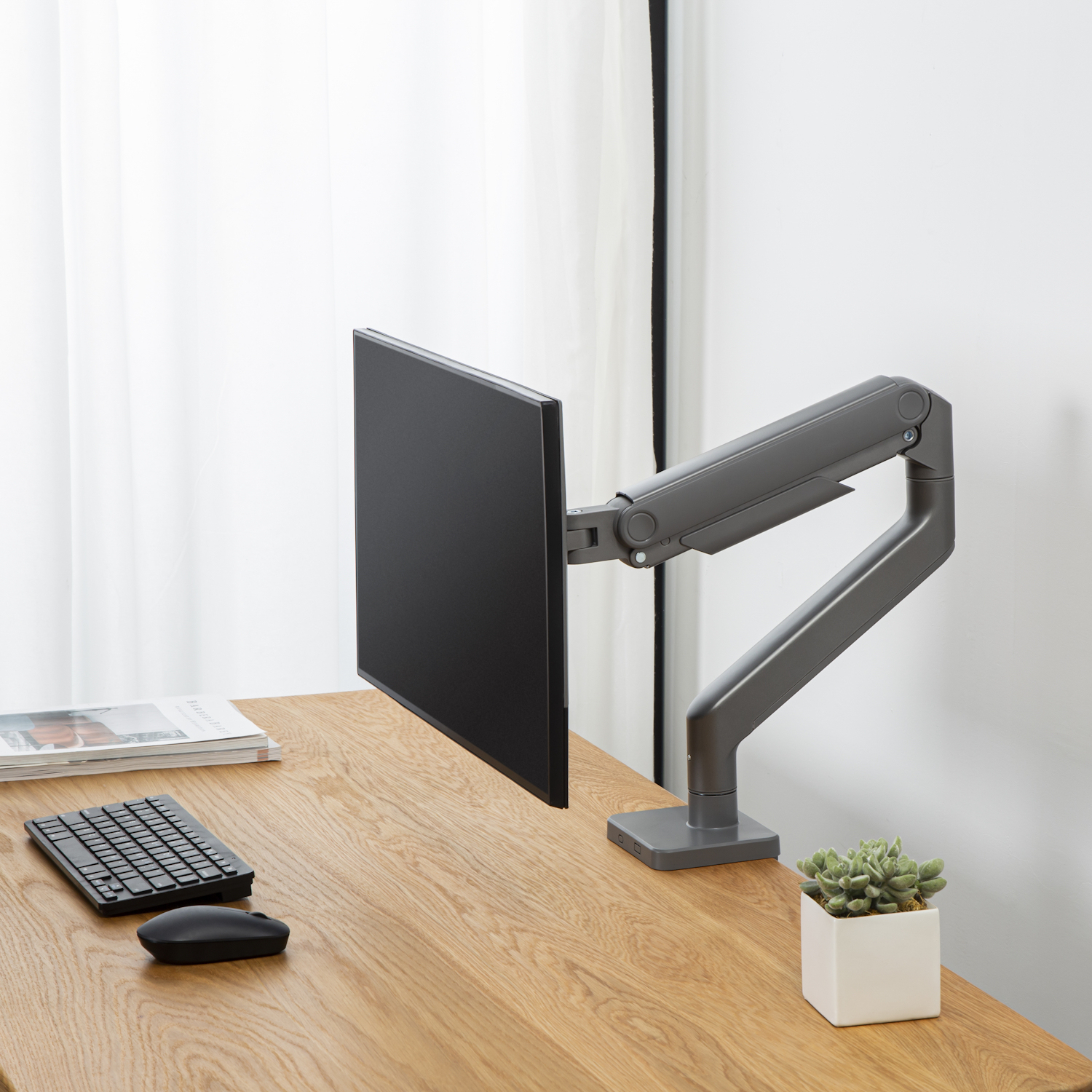 Ewent - Soporte Monitor 1 Monitor até 49" (Flat/Curved/Ultrawide) e 20Kg,  VESA 75x75 / 100x100