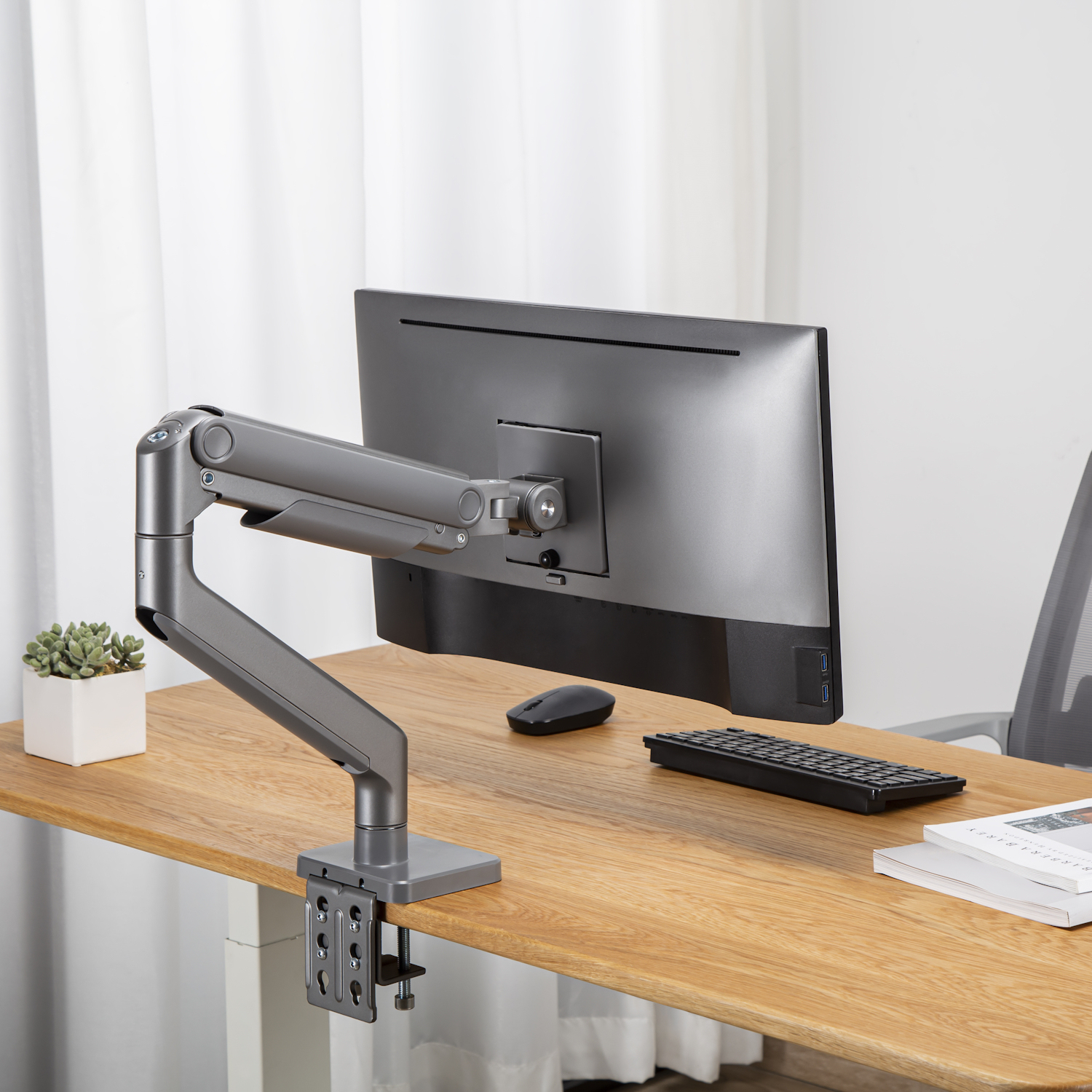 Ewent - Soporte Monitor 1 Monitor até 49" (Flat/Curved/Ultrawide) e 20Kg,  VESA 75x75 / 100x100
