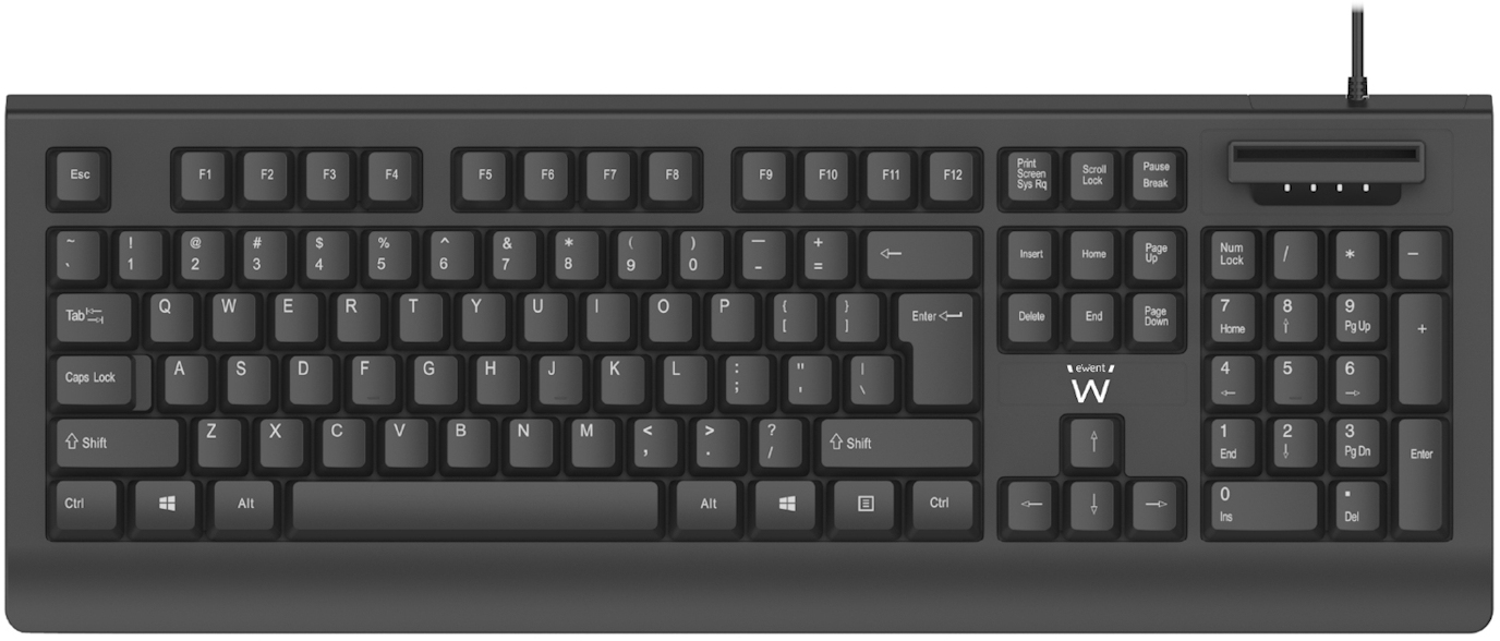 Picture of Picture of Teclado Ewent EW3287 com Smart Card Reader USB PT Negro