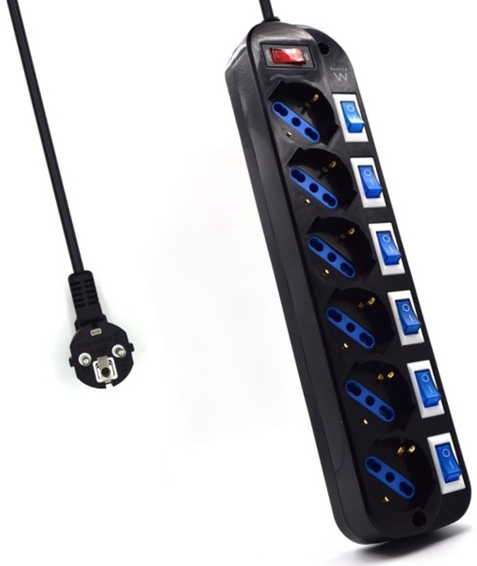 Picture of Picture of Regleta Ewent 6 Tomas 16A com Switch Individual On/Off 1.5 M