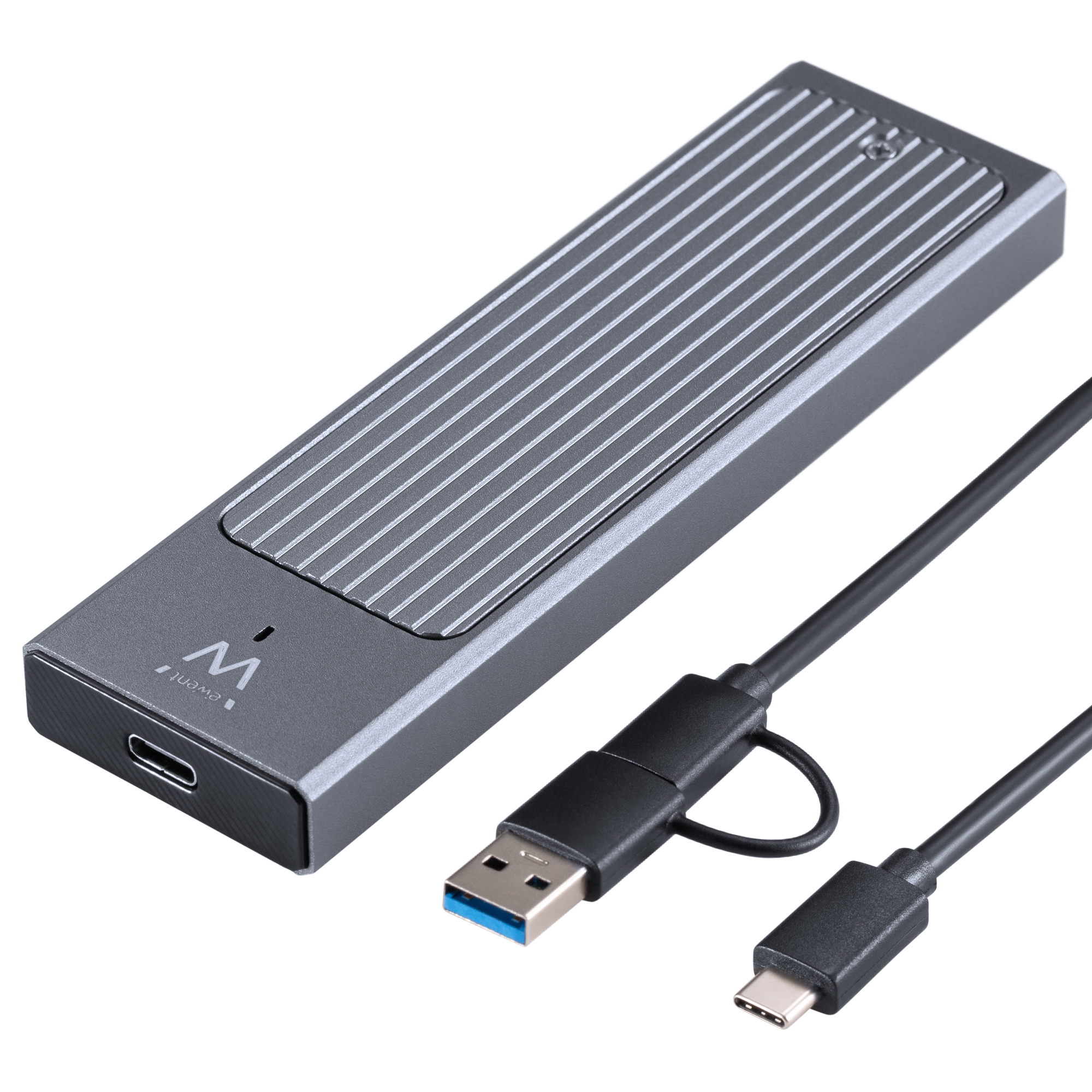 Ewent - Caja Externa M.2 Ewent EW7022 USB-C 3.2 Gen2 NVMe Gris
