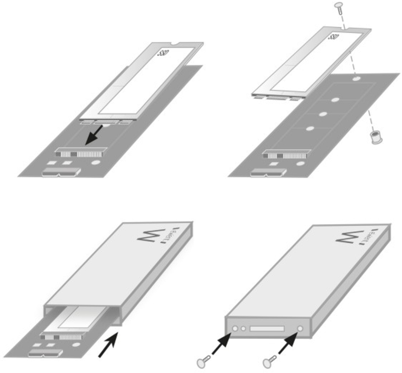 Ewent - Caja Ewent SSD M.2 SATA NGFF - USB 3.2 Gen 1