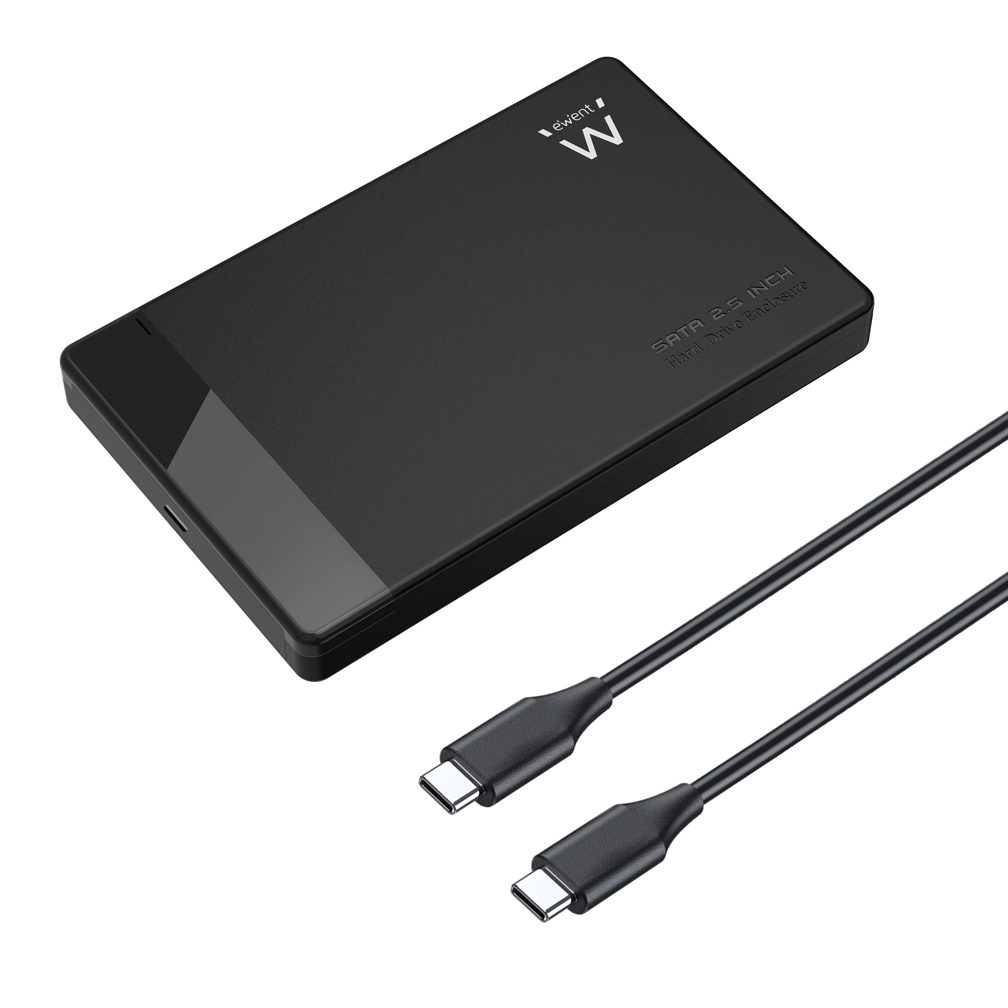 Ewent - Caja Externa 2.5" Ewent EW7073 USB-C 3.2 Gen1 Screwless SATA HDD/SSD Preta