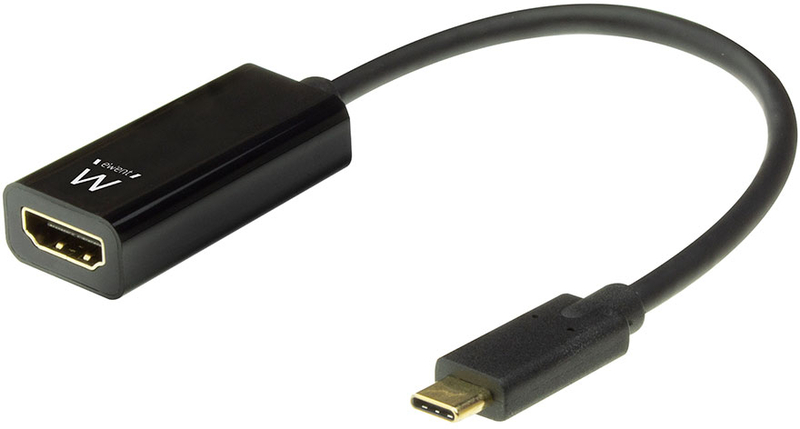 Picture of Picture of Cable Conversor Ewent USB C Macho para HDMI 4K Negro