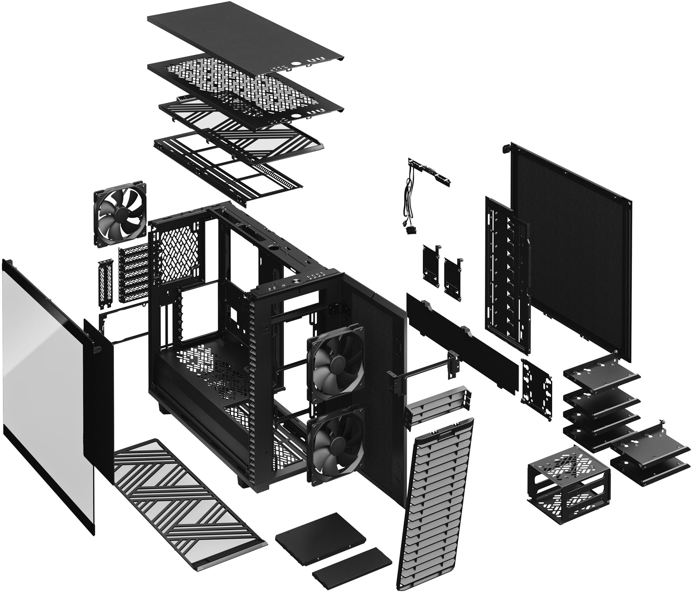 Fractal Design - Torre E-ATX Fractal Design Define 7 Black TG Dark Tint