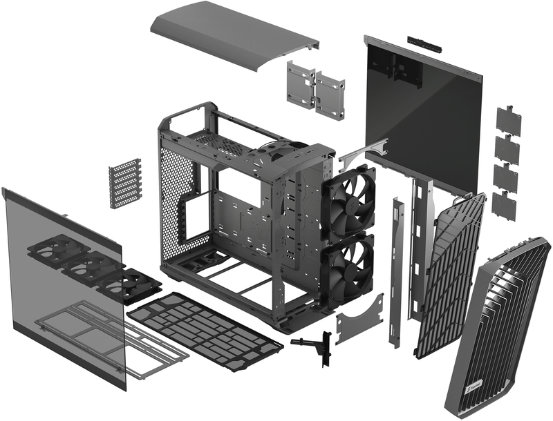 Fractal Design - Torre E-ATX Fractal Design Torrent Gray Cristal Templado Light Tint