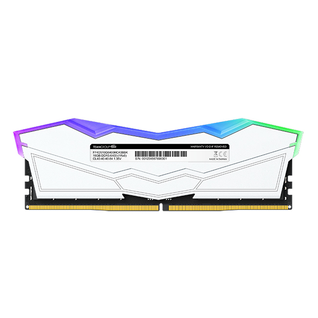 Picture of Picture of Team Group Kit 32GB (2 x 16GB) DDR5 5600MHz Delta RGB Blanco CL32