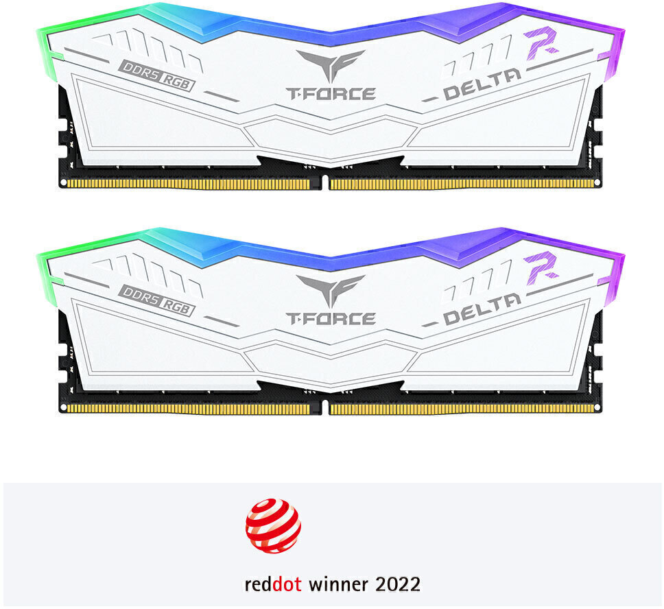 Picture of Picture of Team Group Kit 32GB (2 x 16GB) DDR5 6400MHz Delta RGB Blanco CL32