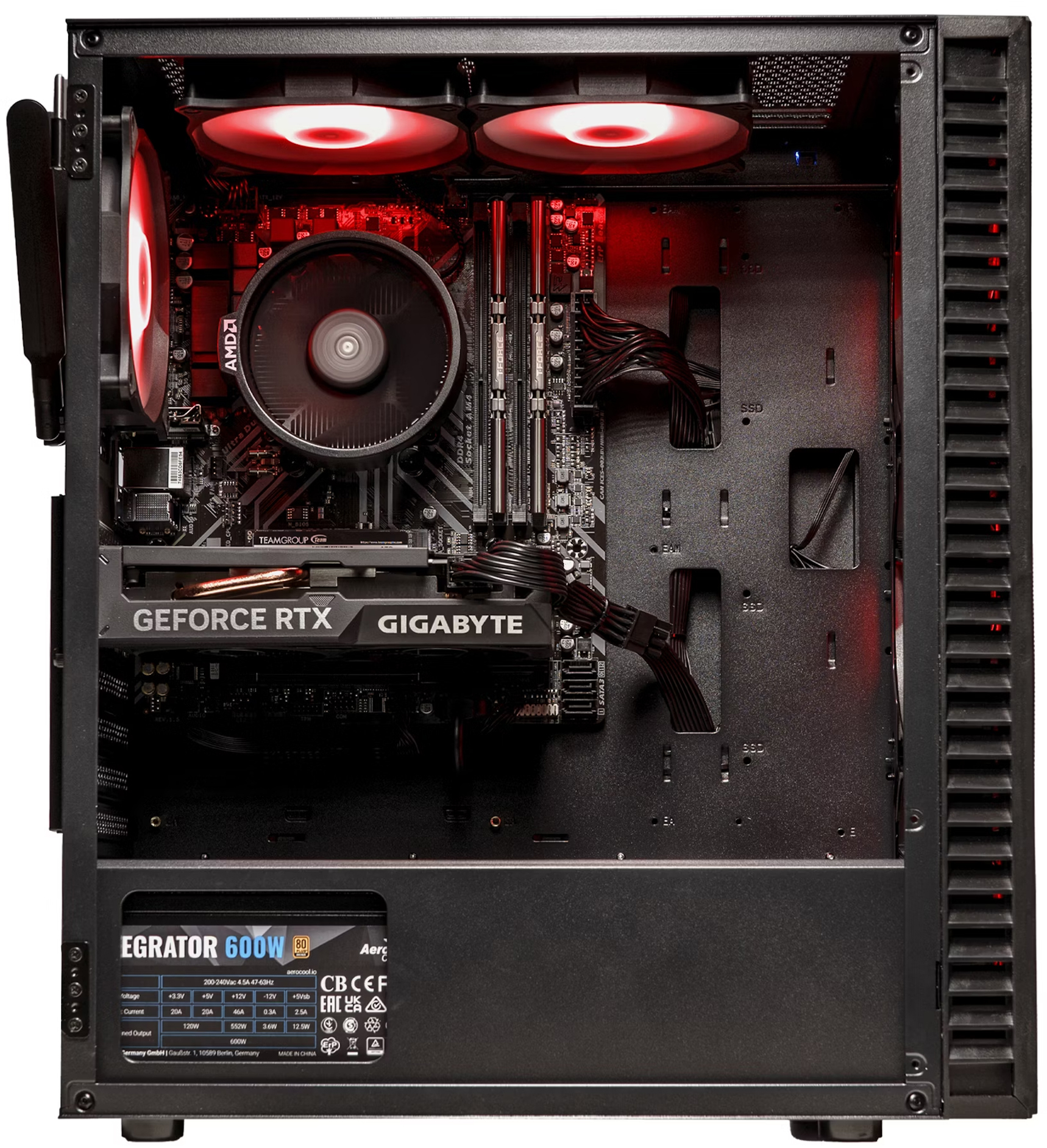 King Mod Systems - Ordenador Mach 1 Gamer-PC Ryzen 5 5600 16GB DDR4 1TB RTX 4060 WiFi W11