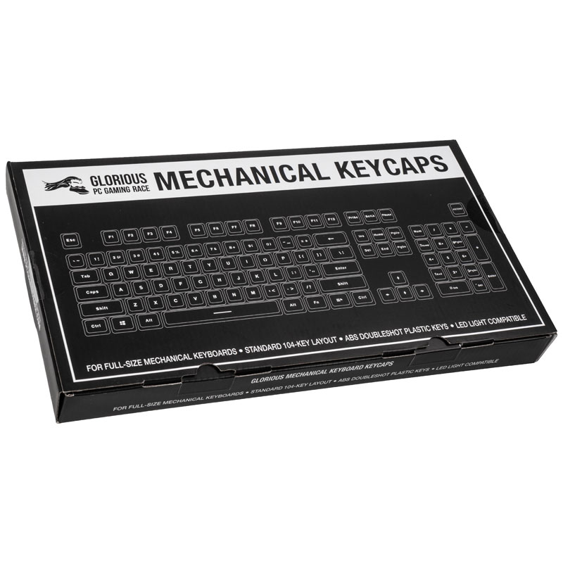 Glorious - Juego de 104 Teclas Glorious ABS Doubleshot Blanco (US)