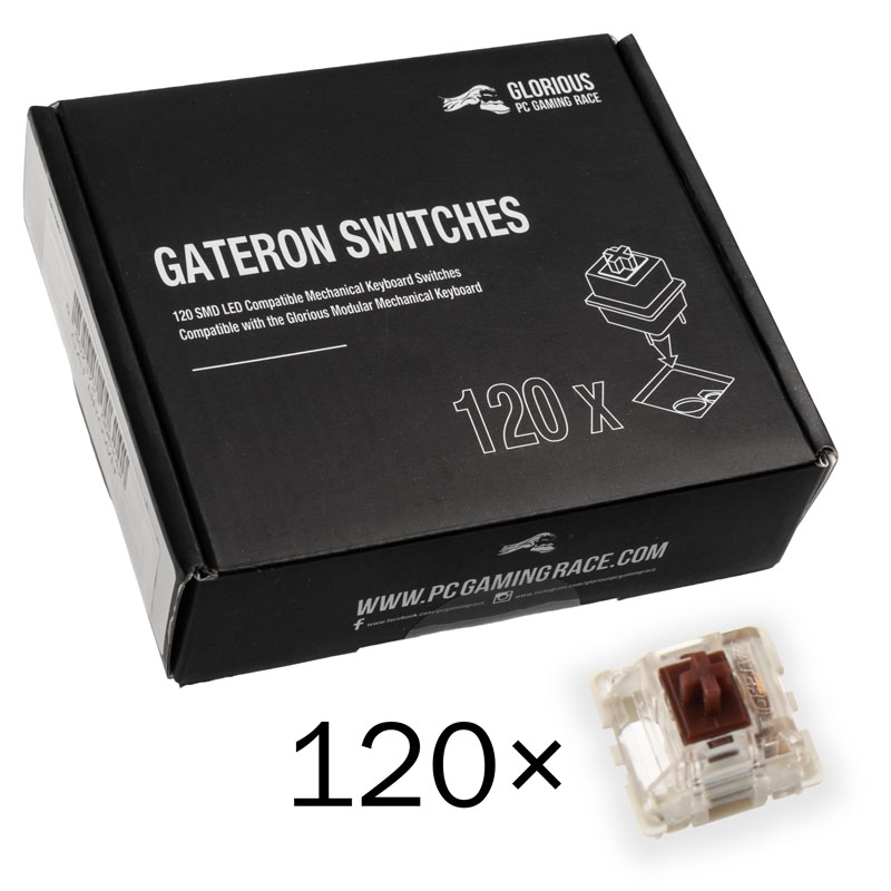 Picture of Picture of Pack 120 Switches Gateron MX Brown para Glorious GMMK