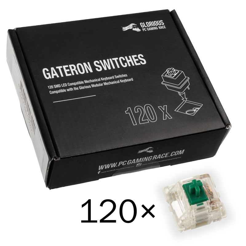 Picture of Picture of Pack 120 Switches Gateron MX Green para Glorious GMMK