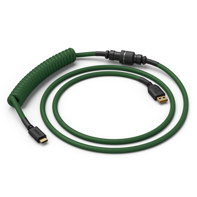 Picture of Picture of Cable Coiled Glorious USB-C para USB-A , 1,37m - Forest Green
