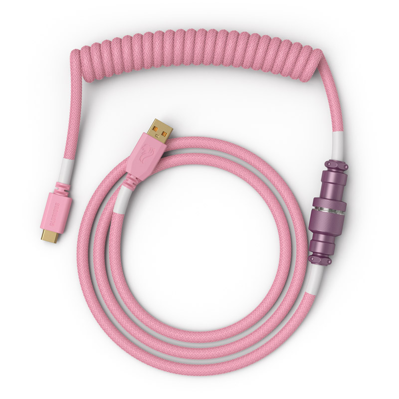Picture of Picture of Cable Coiled Glorious USB-C para USB-A , 1,37m - Prism Pink