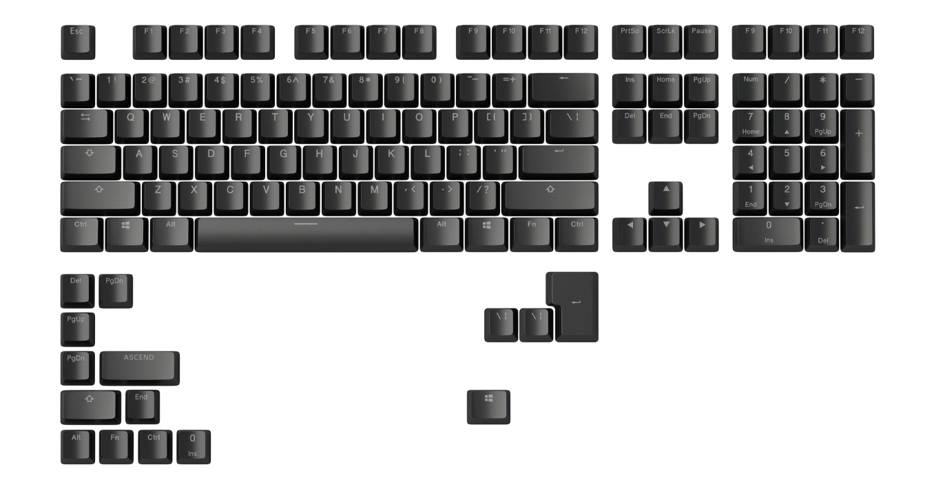Picture of Picture of Juego de 123 Teclas Glorious ABS Doubleshot V2 Negro (US ANSI)