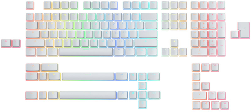 Picture of Picture of Juego de 145 Teclas Glorious PBT Aura V2, Blanco (US ANSI)