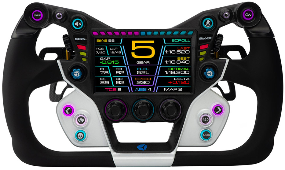Picture of Picture of Volante Cube Controls GTX2 Grip (32cm) - Blanco / Azul