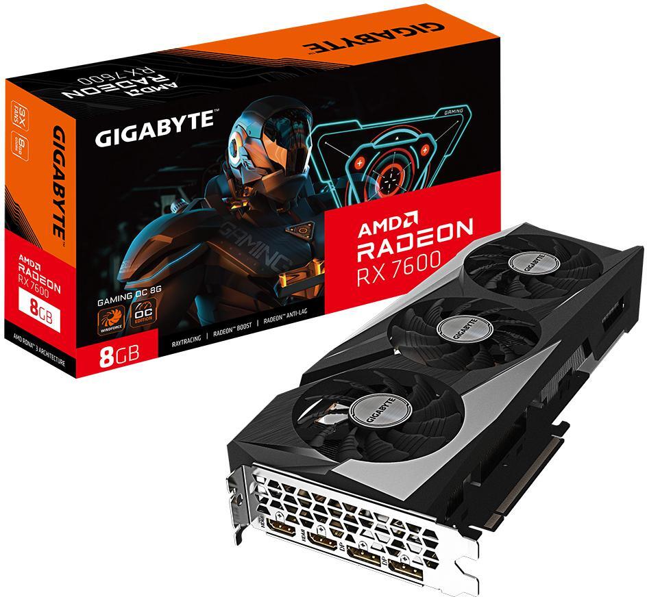 Picture of Picture of Tarjeta Gráfica Gigabyte Radeon RX 7600 Gaming OC 8GB GDDR6
