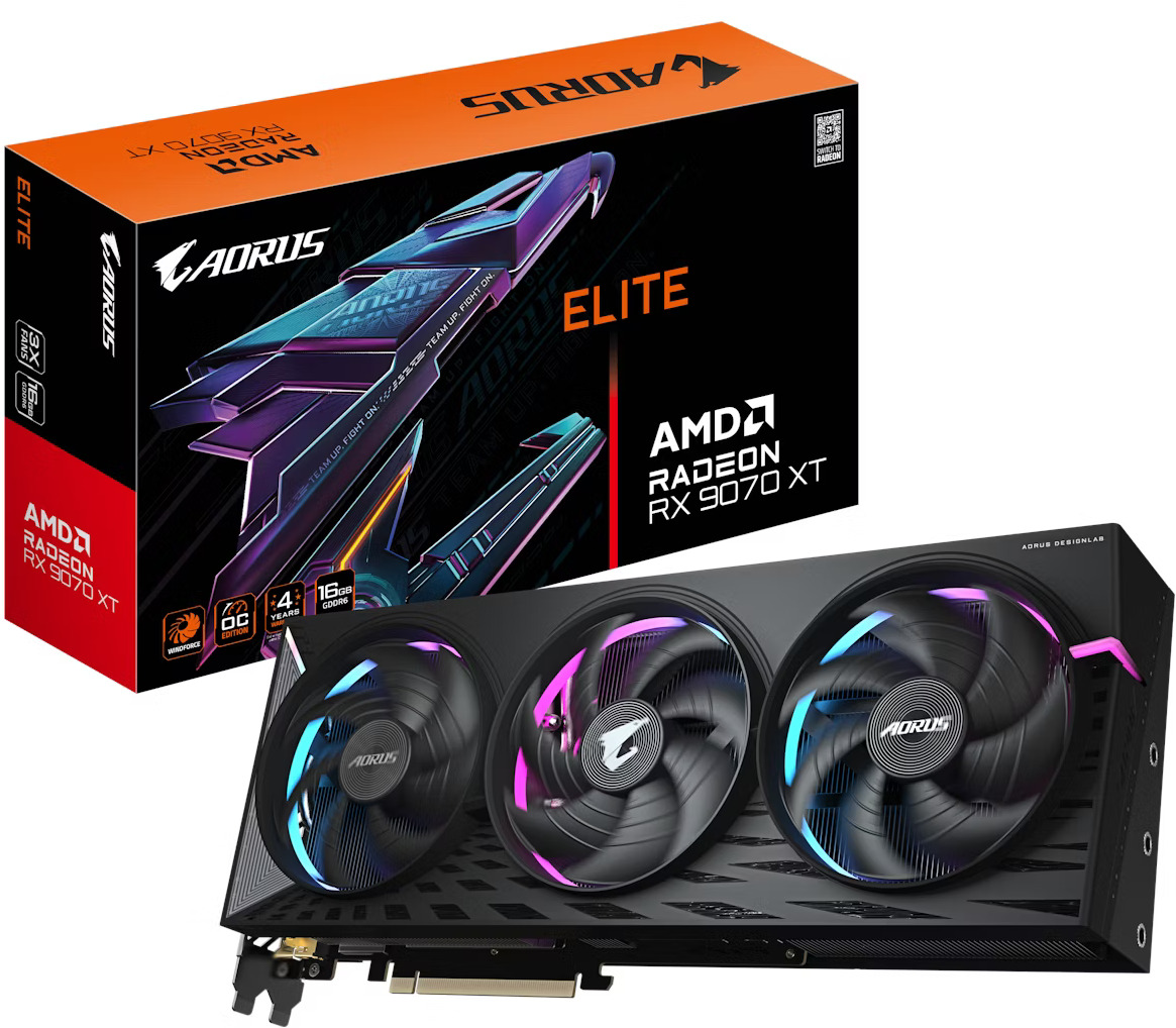 Picture of Picture of Tarjeta Gráfica Gigabyte Radeon RX 9070 XT Aorus Elite 16GB GDDR6