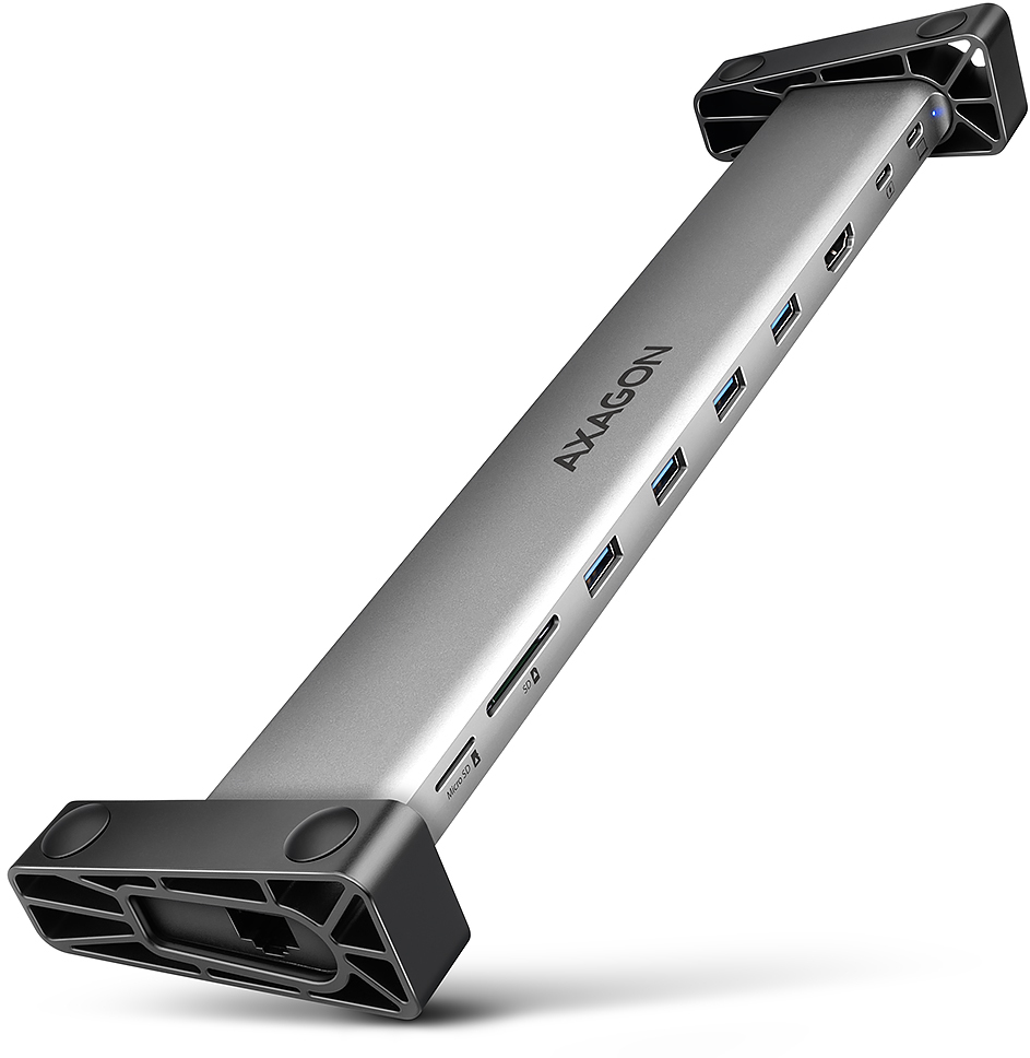 Picture of Picture of HUB USB AXAGON HMC-10HLS, USB 5Gbps hub, 4x USB-A, HDMI 4K/60Hz, RJ-45, SD/microSD, PD 100W