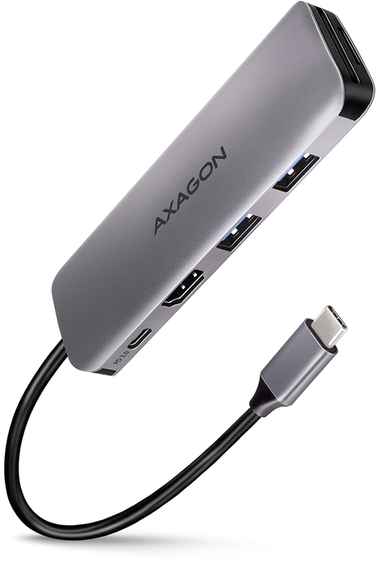 Picture of Picture of HUB USB-C AXAGON HMC-5 2x USB-A, HDMI, SD/microSD, USB 3.2 Gen 1 hub, PD 100W