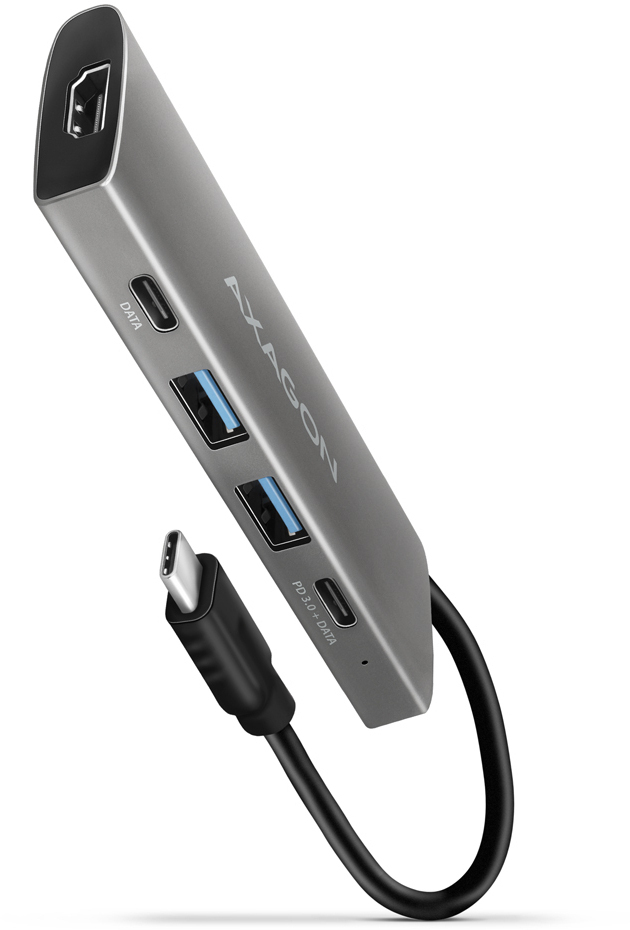 Picture of Picture of HUB USB-C AXAGON HMC-5G21 2x USB-A + 2x USB-C + HDMI, USB-C 3.2 Gen 2 10Gbps, PD 60W