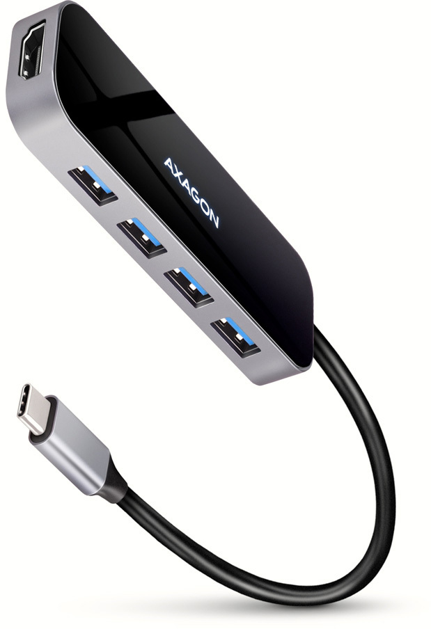 Picture of Picture of HUB USB-C AXAGON HMC-6H4A 4x USB-A + HDMI, USB-C 3.2 Gen 1 hub, PD 100W