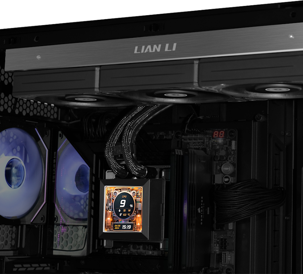 Lian Li - Kit Refrigeración Líquida CPU AIO Lian Li HydroShift LCD 360S Negro - 360mm