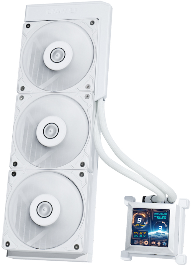 Picture of Picture of Kit Refrigeración Líquida CPU AIO Lian Li HydroShift LCD 360S Blanco - 360mm