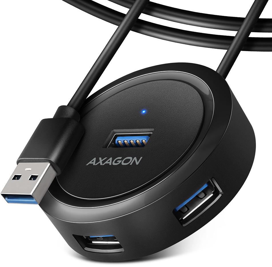 Picture of Picture of HUB USB AXAGON HUE-P1AL 4x USB 3.2 Gen 1 ROUND, micro USB power IN