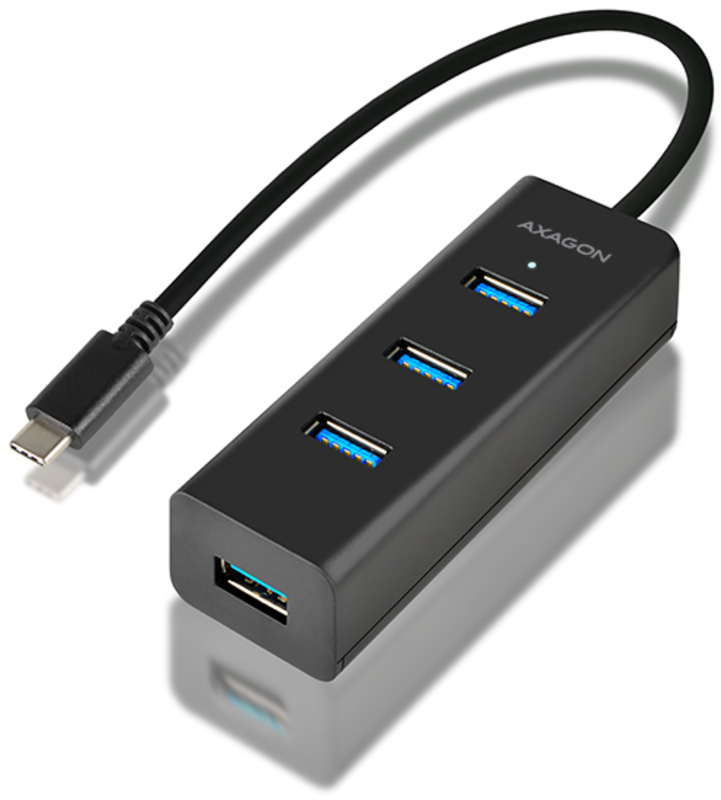 AXAGON - HUB de cargamento AXAGON HUE-S2C 4x USB3.0, MicroUSB Charging Connector, Type-C