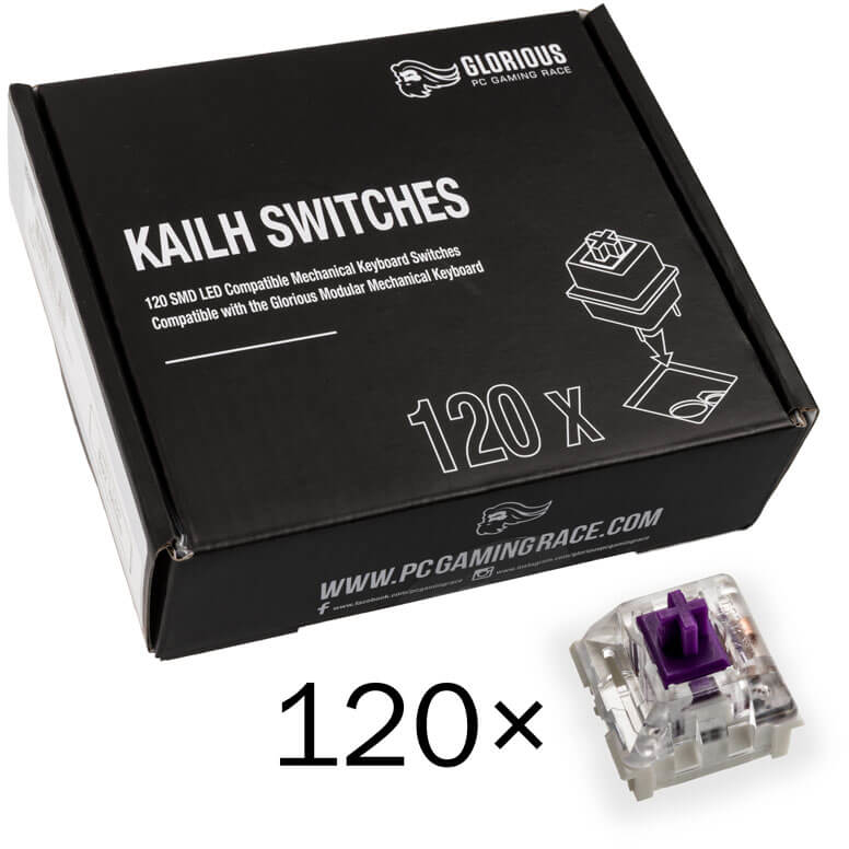 Picture of Picture of Pack 120 Switches Kailh Pro Purple para Glorious GMMK
