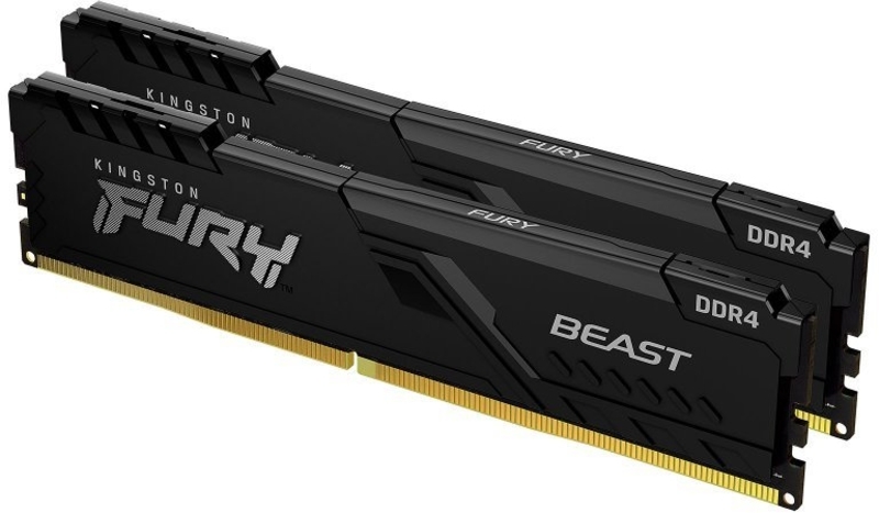 Picture of Picture of Kingston Kit 32GB (2 x 16GB) DDR4 3200MHz FURY Beast Negro 1R  CL16