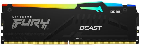 Picture of Picture of Kingston 16GB DDR5 5600MHz FURY Beast RGB 1R CL40