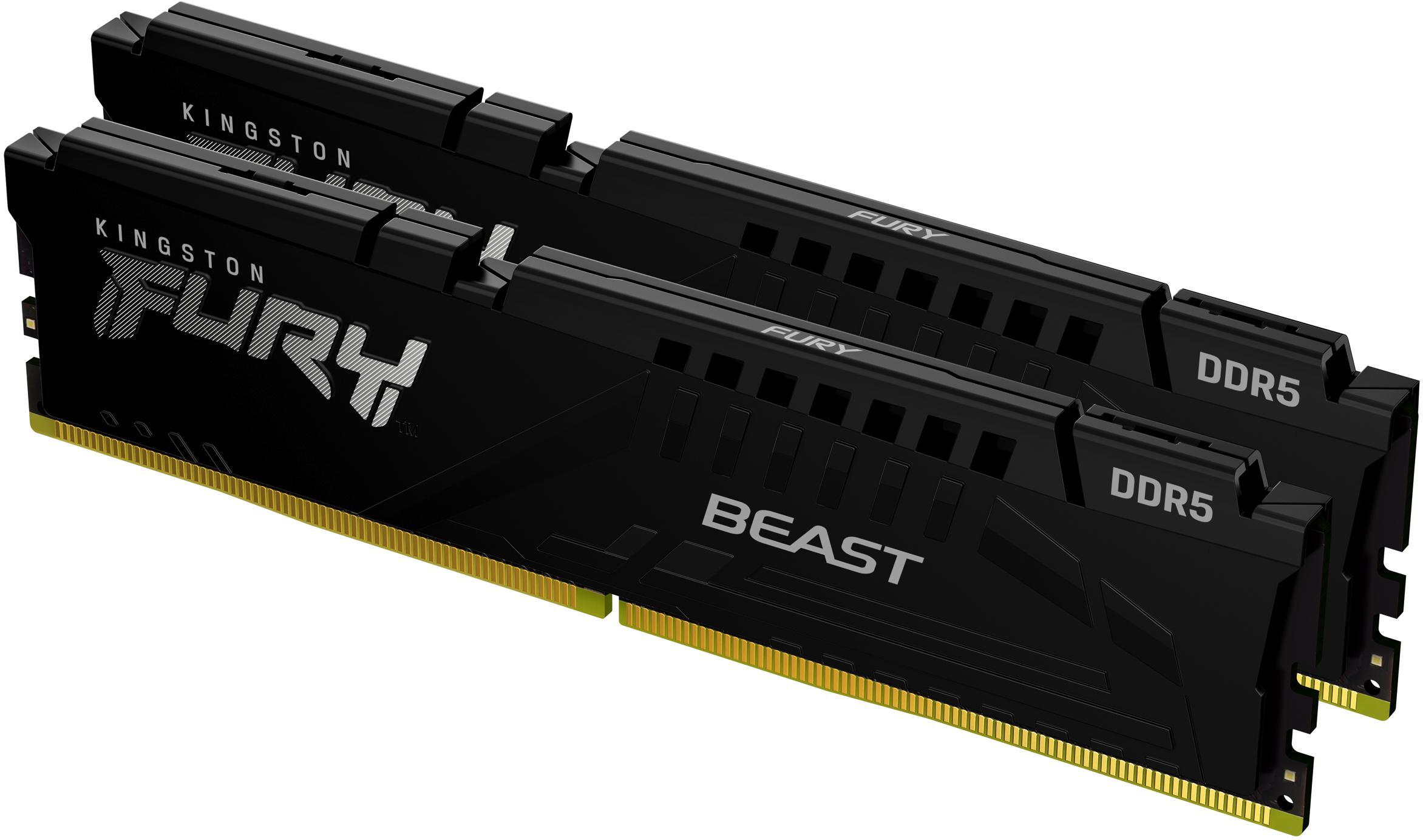 Picture of Picture of Kingston Kit 32GB (2 x 16GB) DDR5 6000MHz FURY Beast Negro CL30