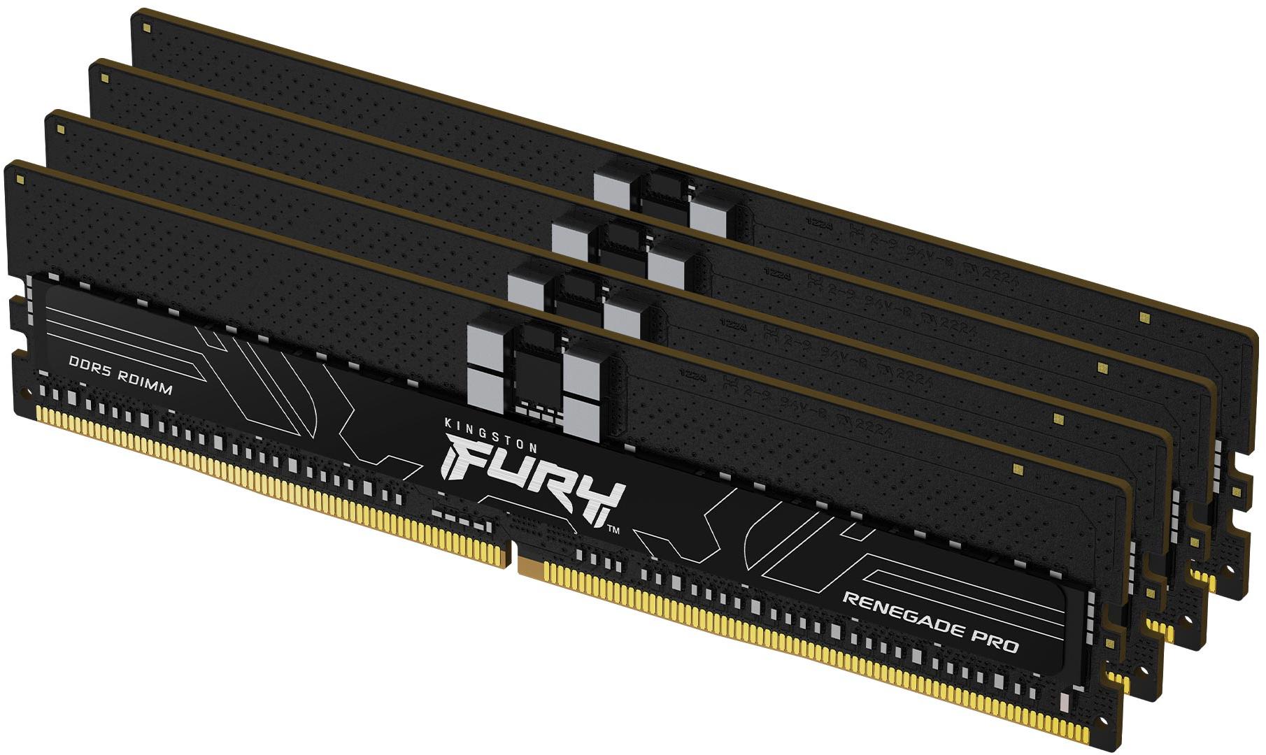 Kingston - Kingston Kit 128GB (4 x 32GB) DDR5 6400MHz FURY Renegade Pro ECC RDIMM CL32