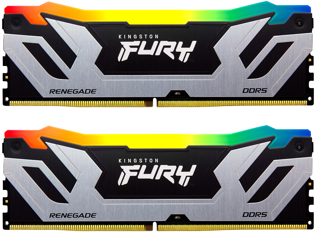 Picture of Picture of Kingston Kit 48GB (2 x 24GB) DDR5 CU-DIMM 8400MHz FURY Renegade RGB Silver CL40