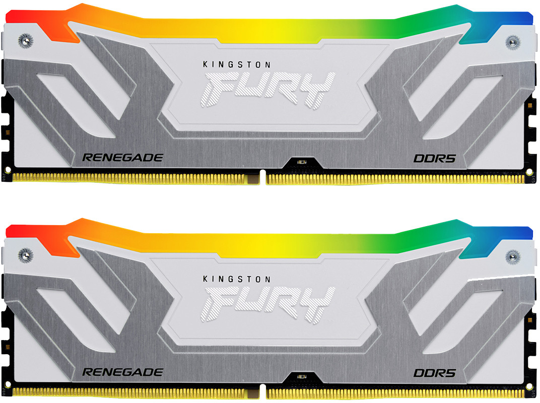 Picture of Picture of Kingston Kit 48GB (2 x 24GB) DDR5 CU-DIMM 8400MHz FURY Renegade RGB White CL40
