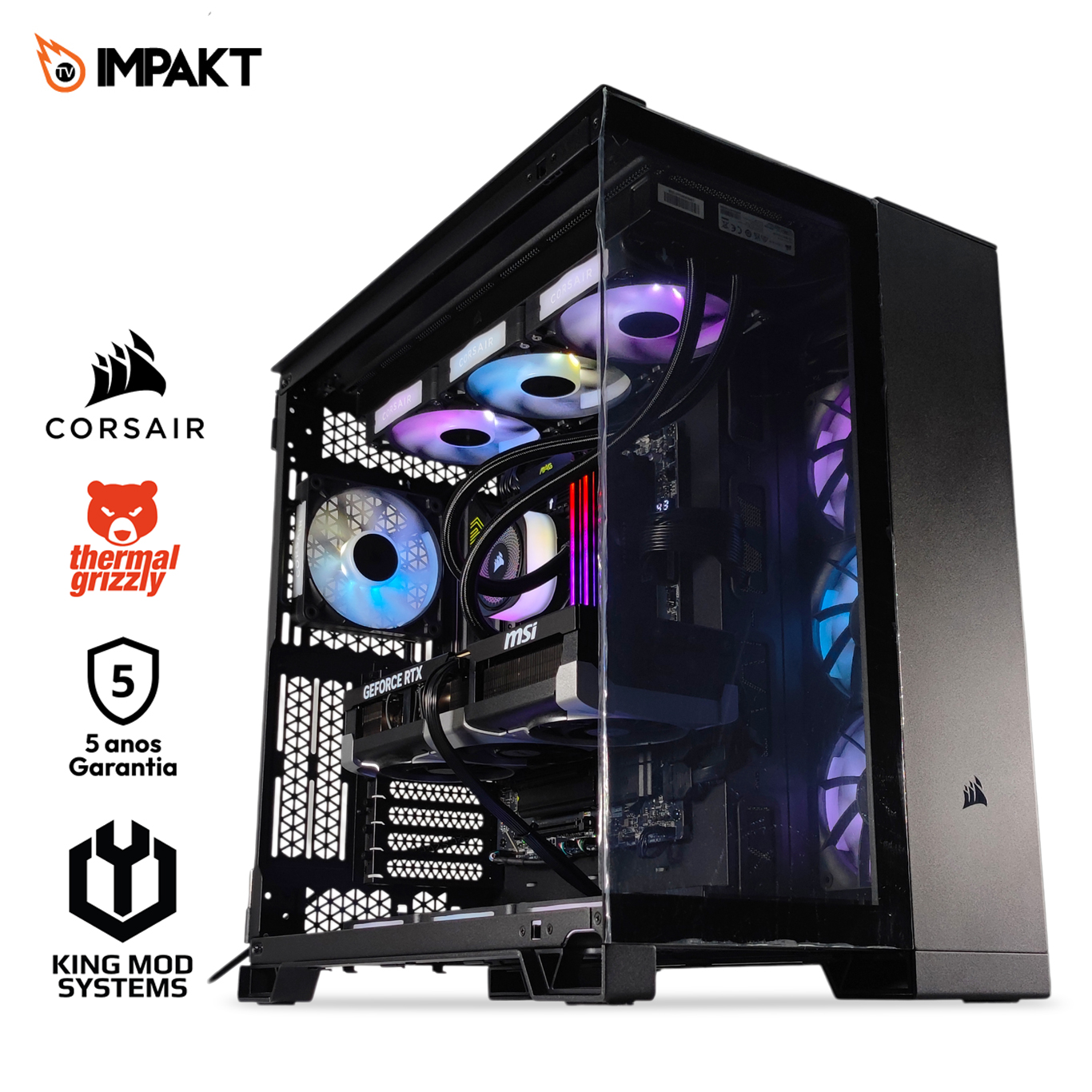 Picture of Picture of Ordenador King Mod Gamer-PC x iCUE Impakt Edition Ryzen 7 9800X3D 64GB DDR5 2TB RTX 5090 WiFi W11