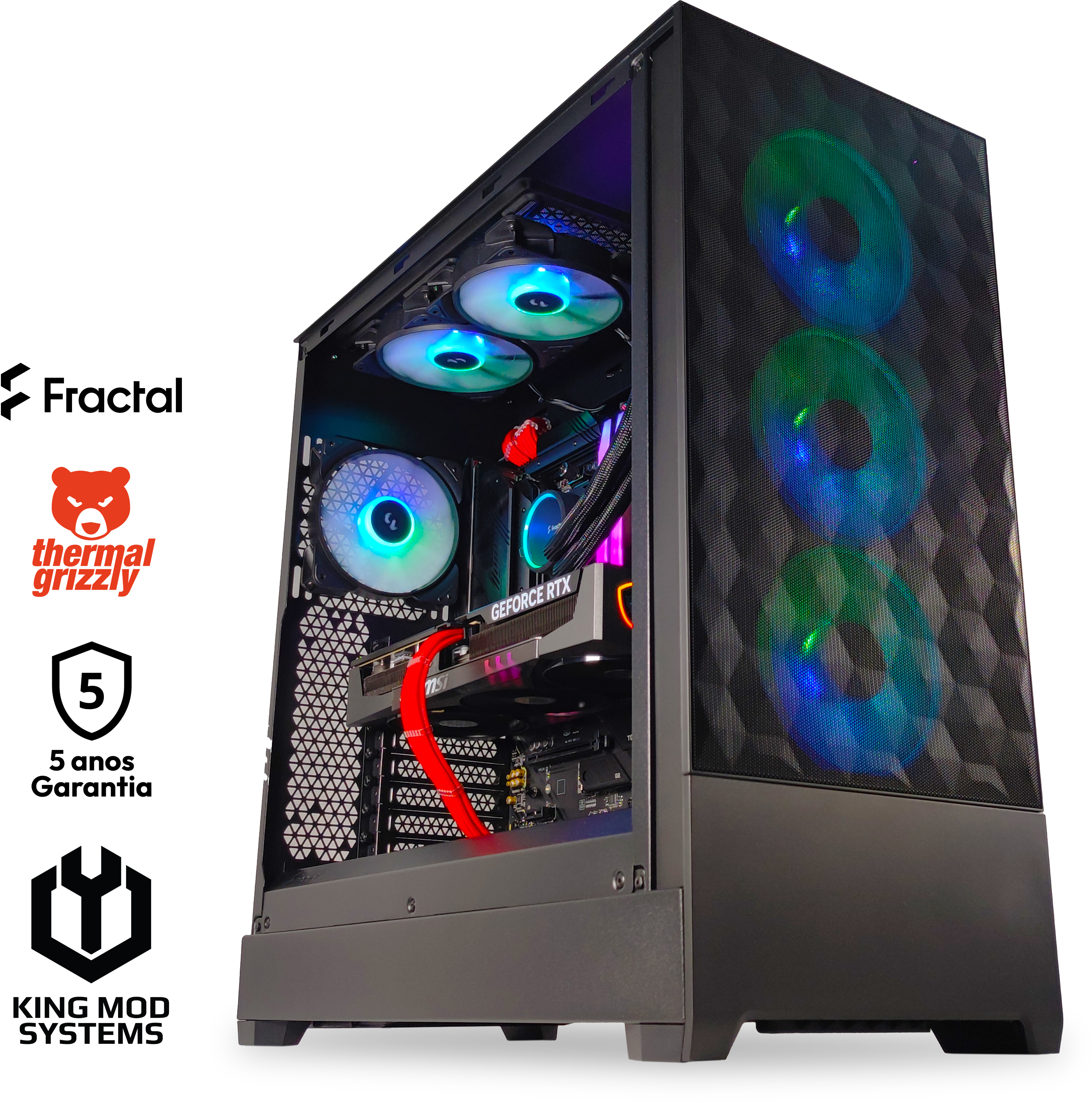 Picture of Picture of Ordenador King Mod Gamer-PC X Fractal Ryzen 7 7800X3D 32GB DDR5 2TB RTX 5080 WiFi W11