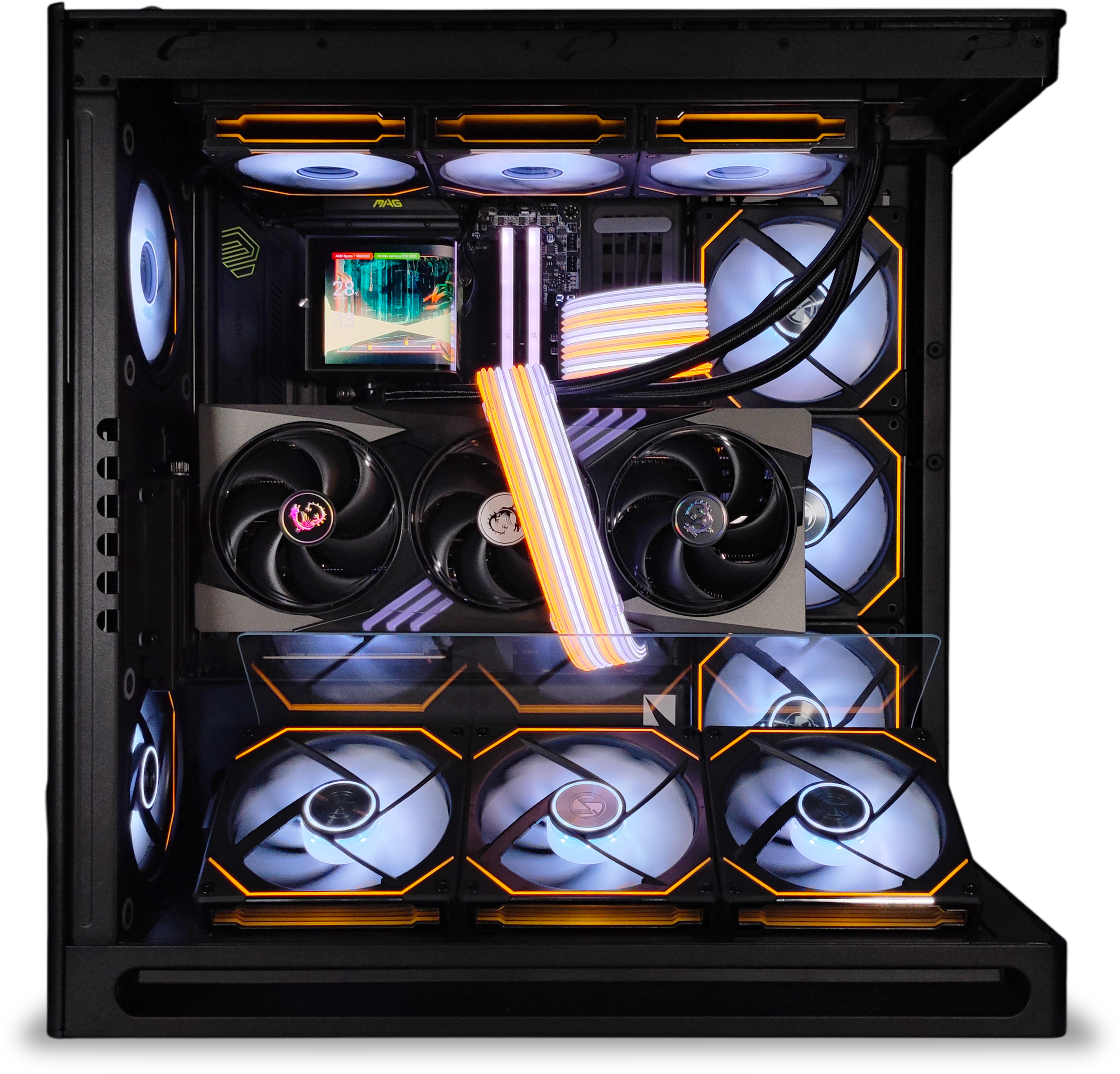King Mod Systems - Ordenador King Mod Gamer-PC Ryzen 7 9800X3D 64GB DDR5 2TB RTX 5090 WiFi W11