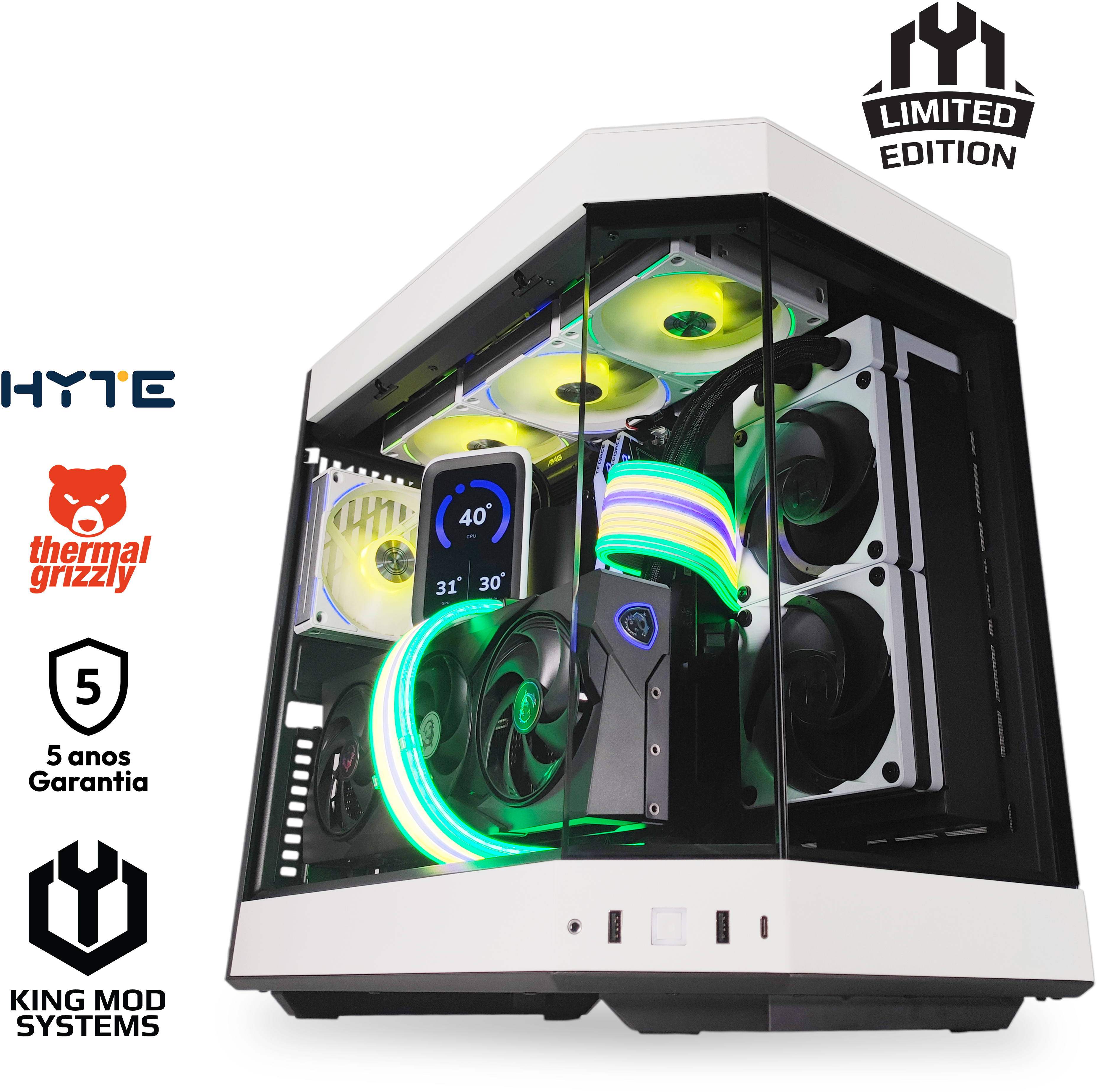 Picture of Picture of Ordenador King Mod Gamer-PC Hyte Ryzen 7 9800X3D 32GB DDR5 2TB RTX 5070 Ti WiFi W11