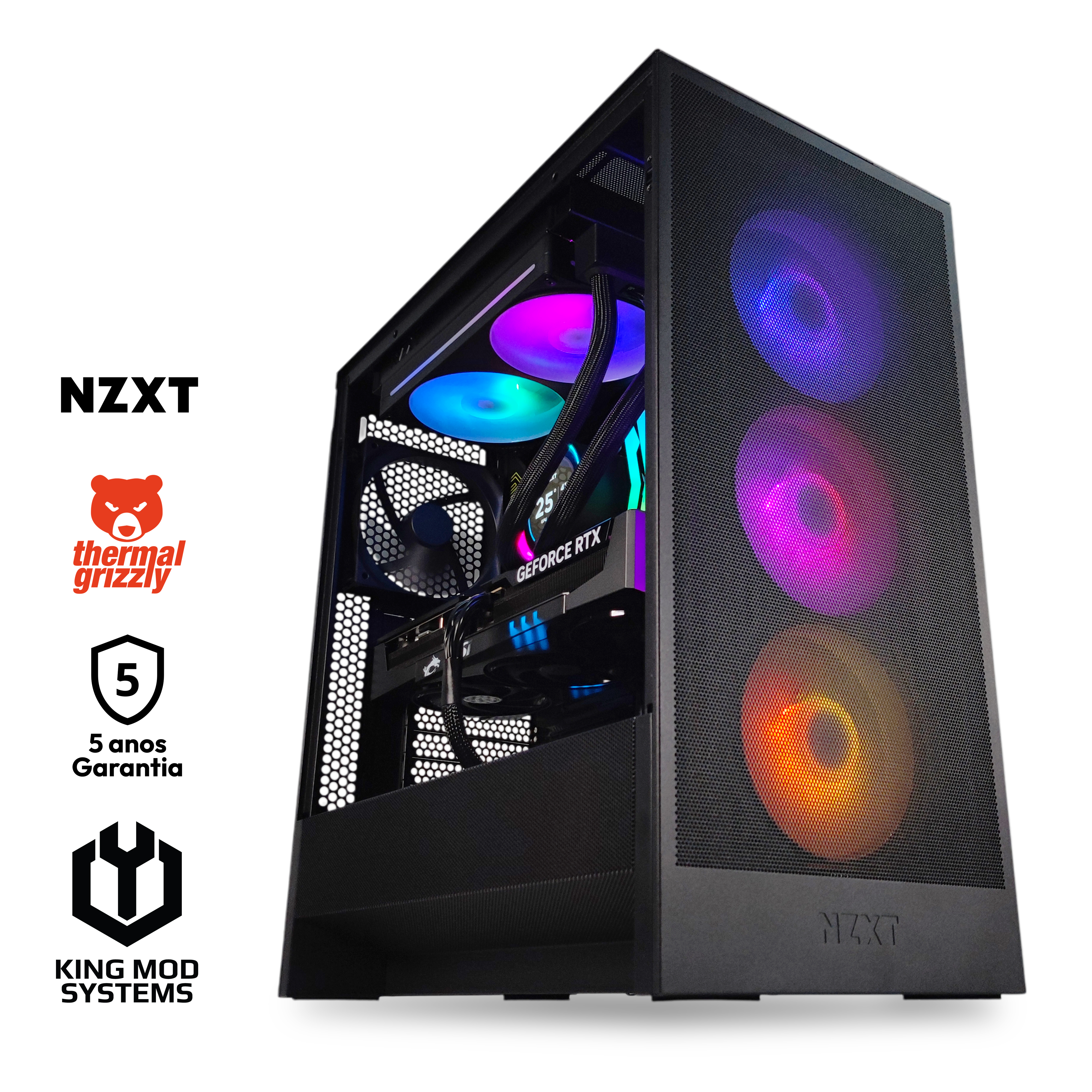 Picture of Picture of Ordenador King Mod Gamer-PC X NZXT Ryzen 7 9800X3D 32GB DDR5 2TB RTX 5070 Ti WiFi W11