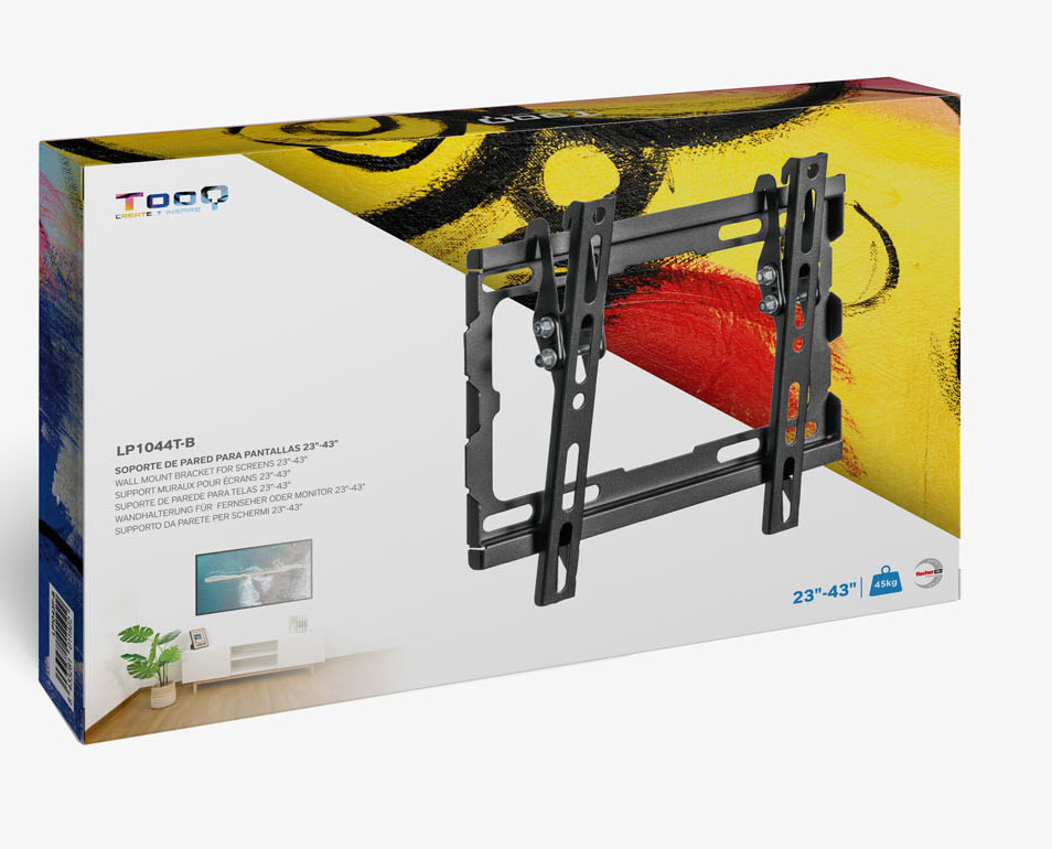 Picture of Picture of Soporte de Pared Tooq Tilt 23" a 43" Max. 45Kg Negro