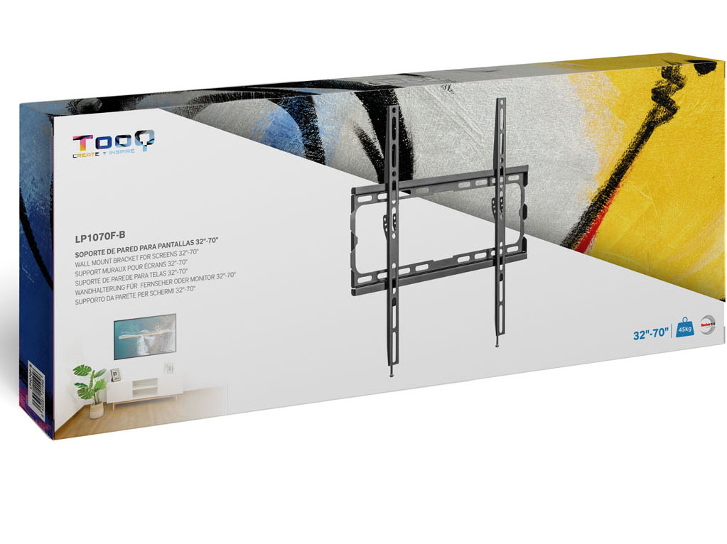 Picture of Picture of Soporte de Pared Tooq 32" a 70" Max. 45Kg Negro