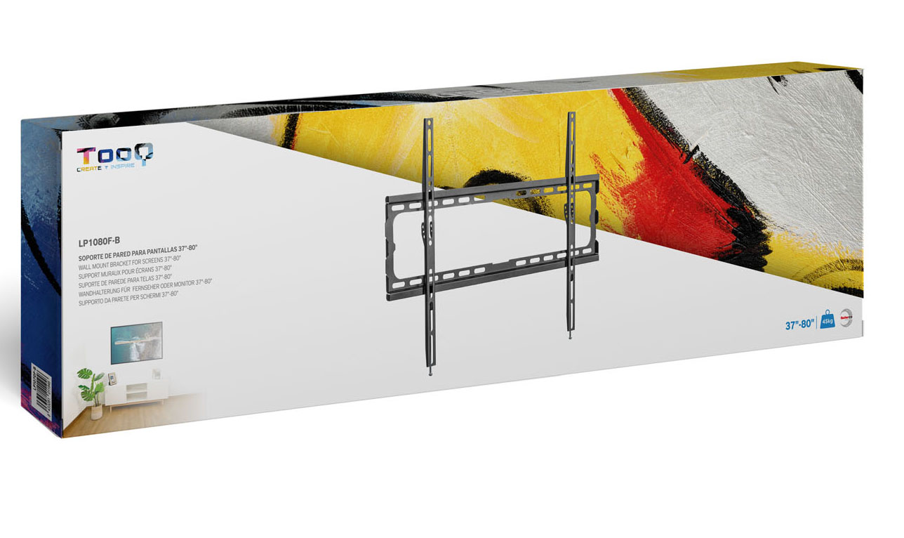 Picture of Picture of Soporte de Pared Tooq 37" a 80" Max. 45Kg Negro